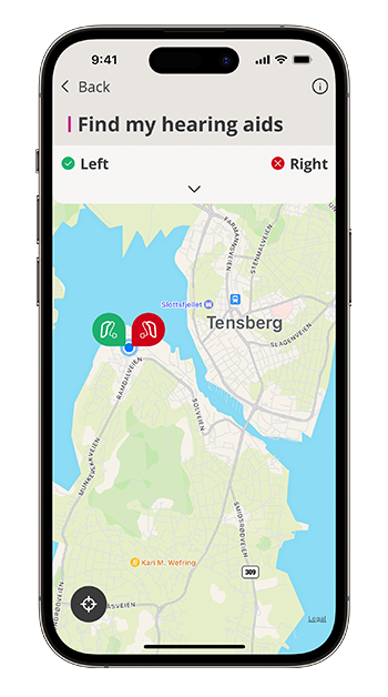 Find my hearing aids